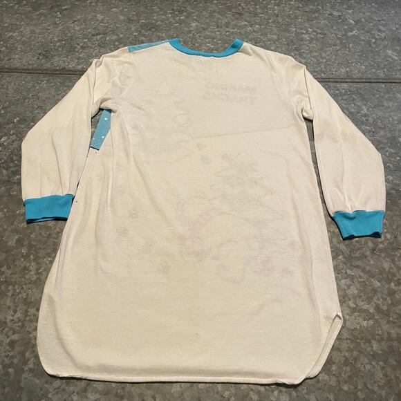 Vintage Jennifer Dale Bear Christmas Pajamas Nightgown Youth 11 USA Union Made - Picture 7 of 12